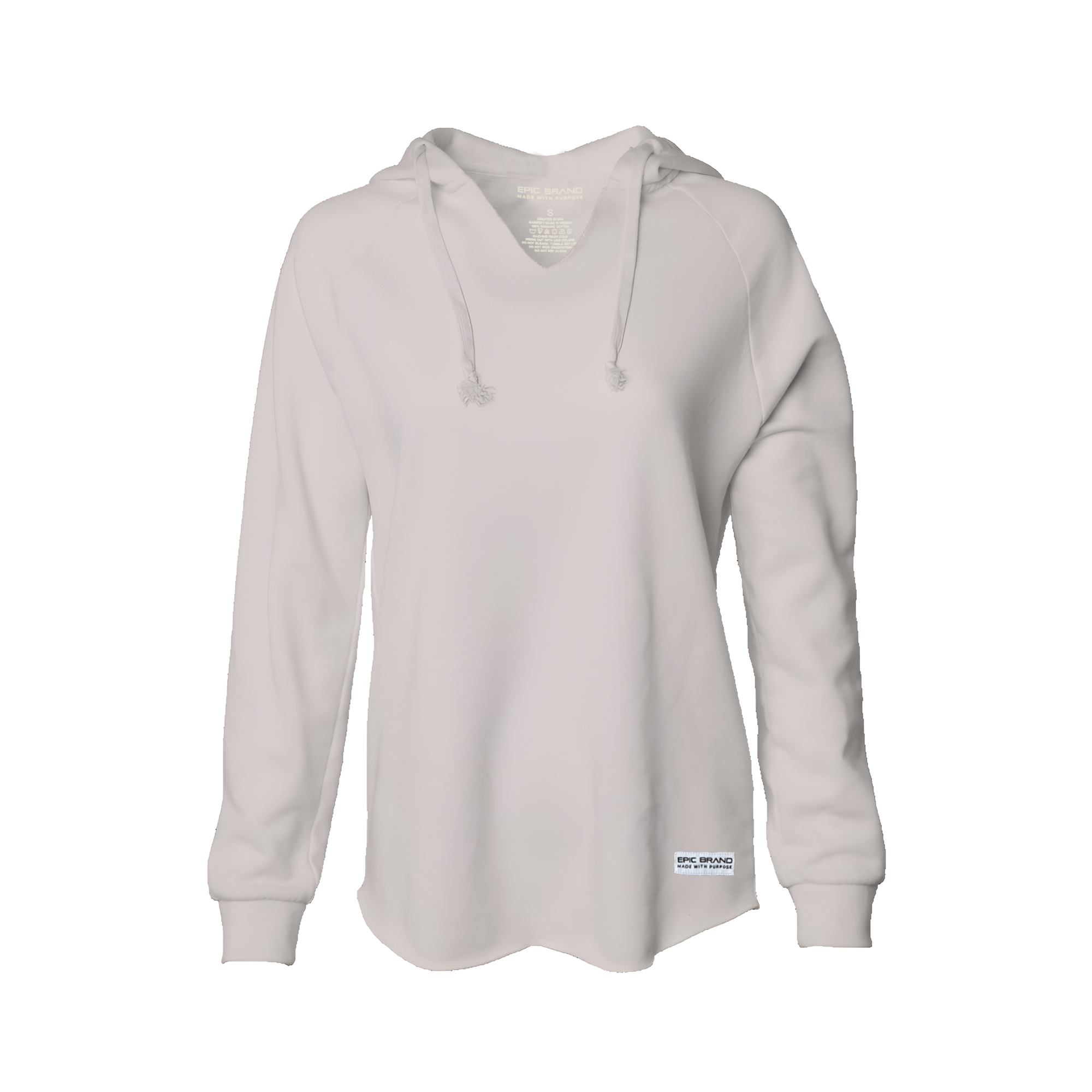 Sudadera con capucha ligera con lavado de ropa Epic Brand para mujer