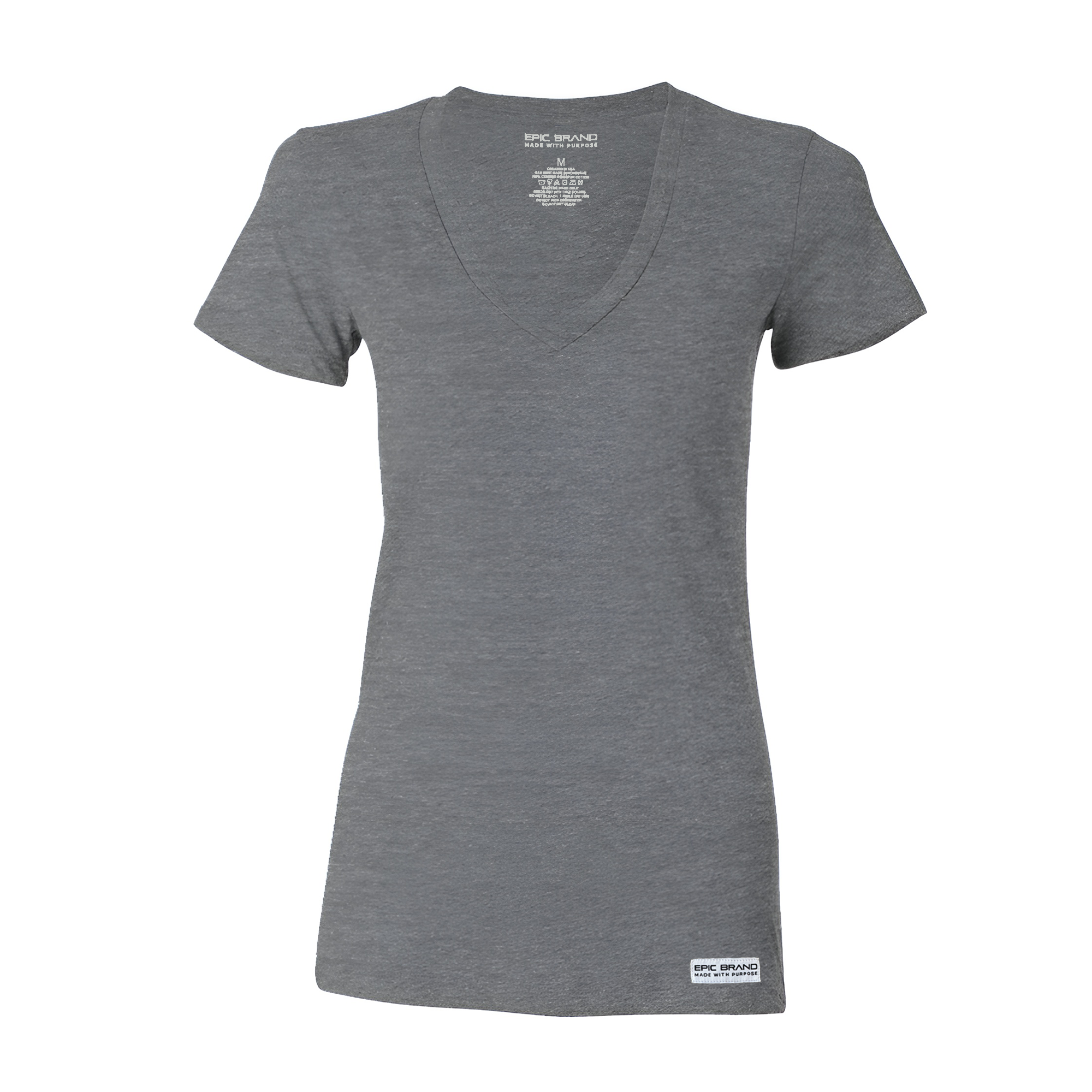 Epic Brand Women's Triblend Deep V-Neck T-Shirt