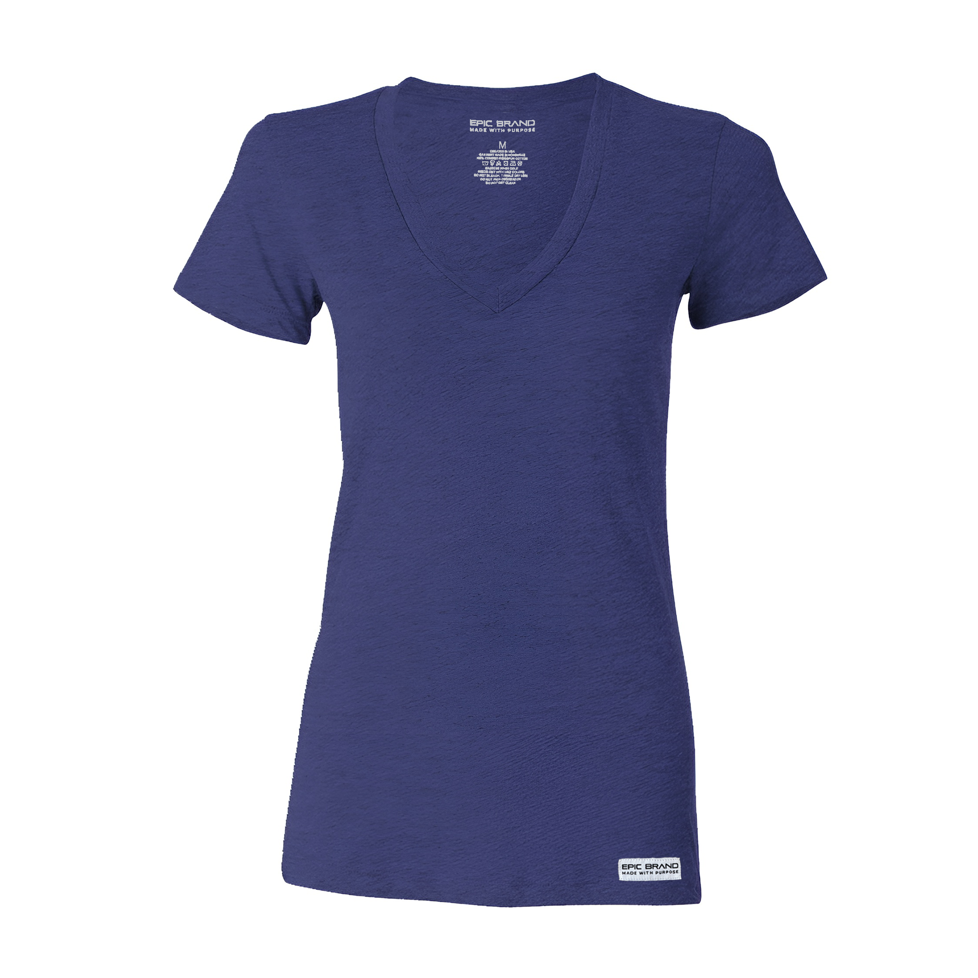 Epic Brand Camiseta Triblend con cuello en V profundo para mujer