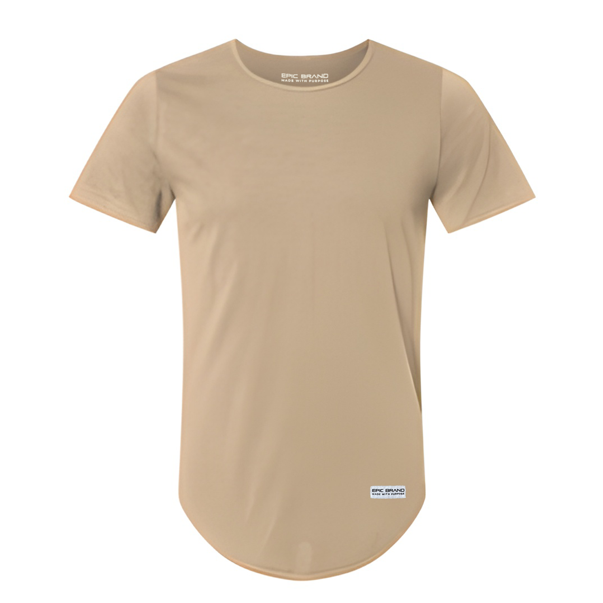 Epic Brand Camiseta con dobladillo curvado Airlume para hombre